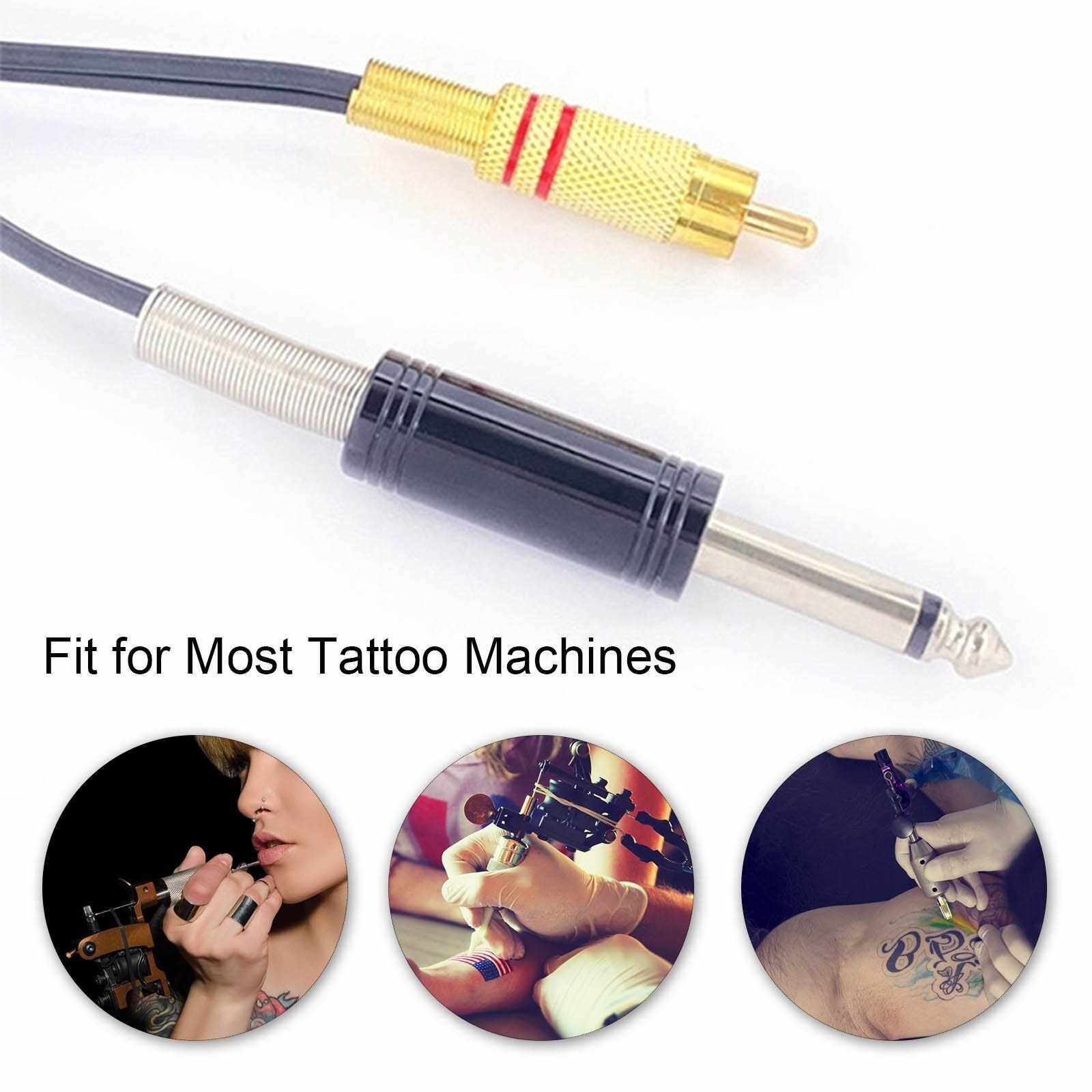 BEST SELLER Silicone Tattoo RCA Connector Cords Cable for Rotary Tattoo Pen Tattoo Machines Power Cord Ultra Soft (Red)