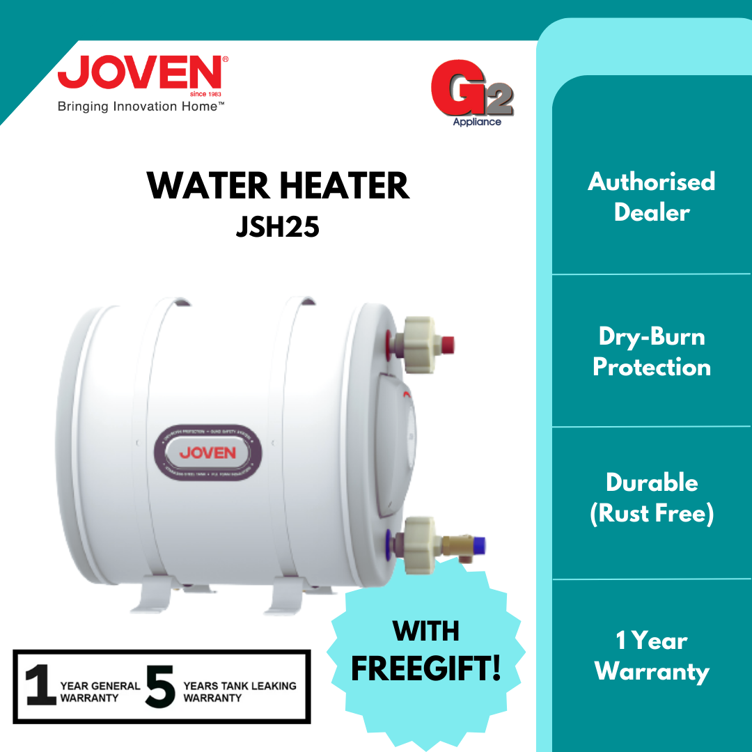 JOVEN JSH-25 25L HORIZONTAL STORAGE WATER HEATER - ORIGINAL JOVEN WARRANTY MALAYSIA