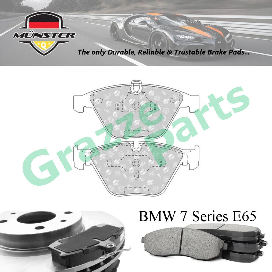 Münster Disc Brake Pad Front for BMW 7 Series E65 E66 E67 730i Li 3.0 2005 N52B30A 730i Li 3.0 2003-