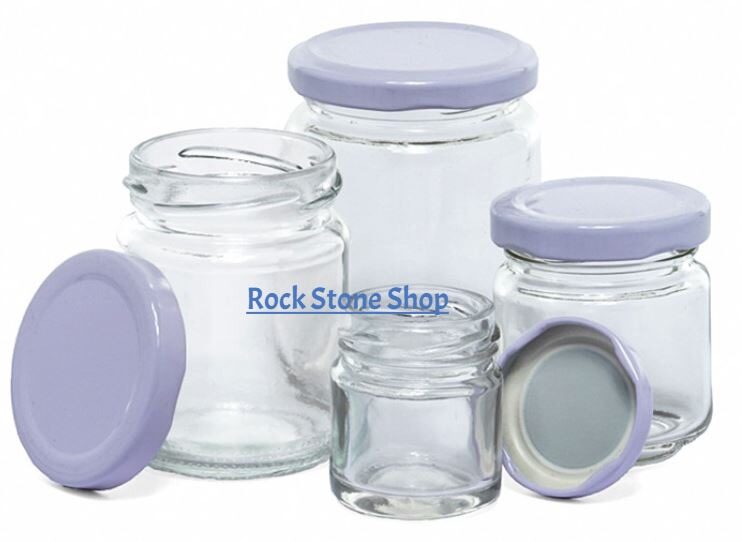 [100 Pcs] 220ml Round Glass Jar Mini Bottle Airtight Storage Container For Door Gift Honey | Botol Kaca Bulat | 圆形玻璃小罐子