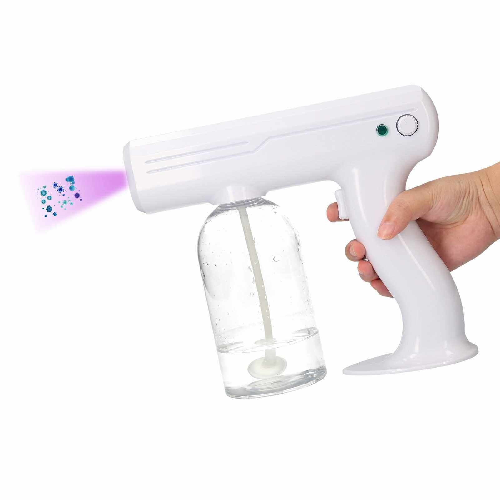 Best Selling 800mL Nano Atomizer Disinfectant Mist Gun Handheld Rechargeable Nano Sprayer Fogger Adjustable Electric Sprayer for Home School Office Garden (Standard)