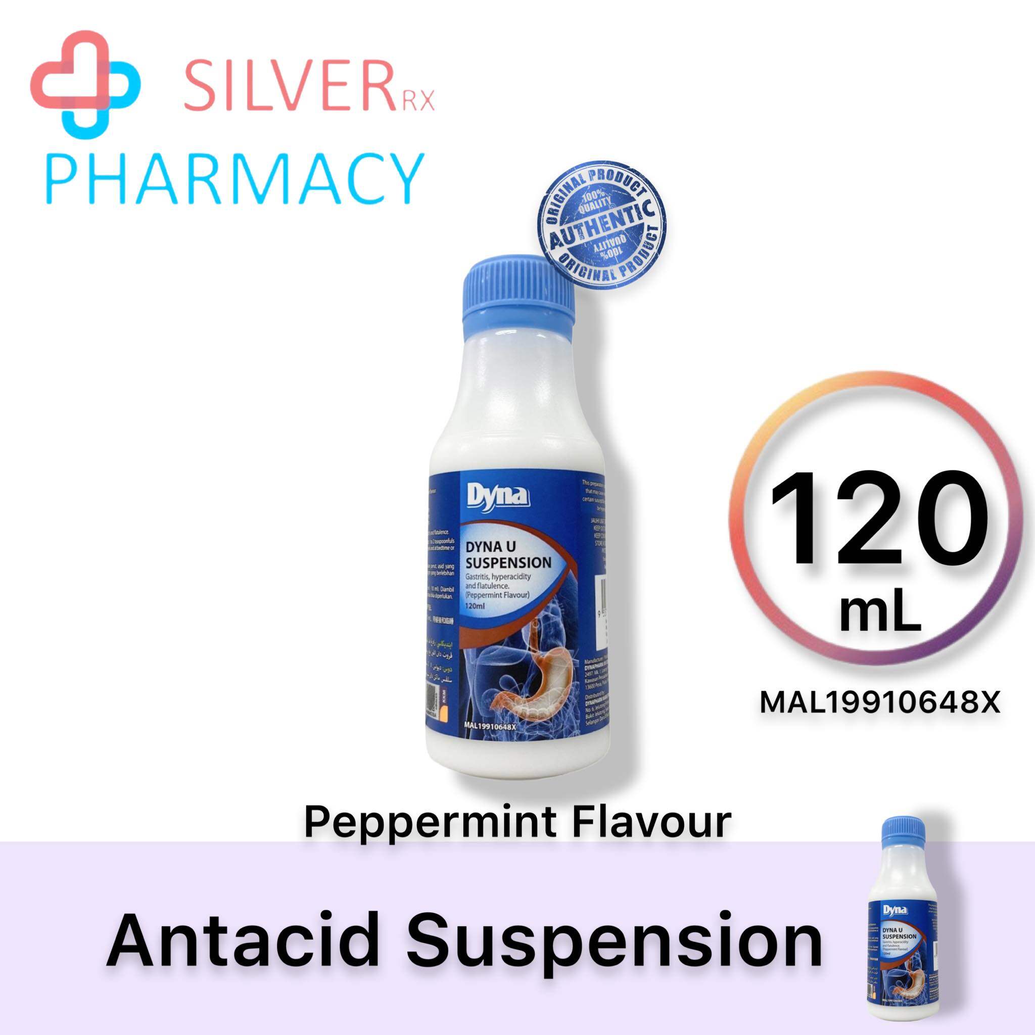 [Exp 02/2026] Dyna U Antacid Suspension 120mL Peppermint Flavour [Single/Twin] Fast Ship Out Ready Stock