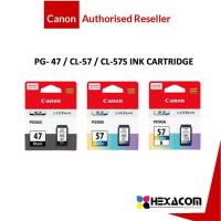 CANON PG-47 BLACK CL-57 COLOR CL-57S COLOR E400/410/460/470/E480 [100% GENUINE ]
