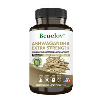 Bcuelov Ashwagandha Extract Capsules Antioxidant Reduce Stress Reduce Fat Improve Sleep Anti-Anxiety Immune Support