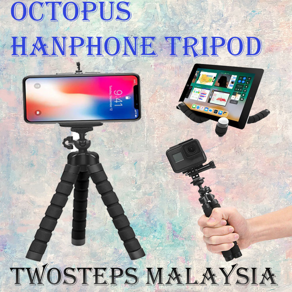 Black Color Octopus Handphone Tripod Flexible Adjustable Stand