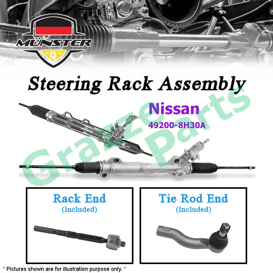 100% NEW - Mnster Steering Rack Assy Assembly 49200-8H30A Nissan X-Trail XTrail T30 2.0 2.5 2WD QR20DE QR25DE 2000-2007