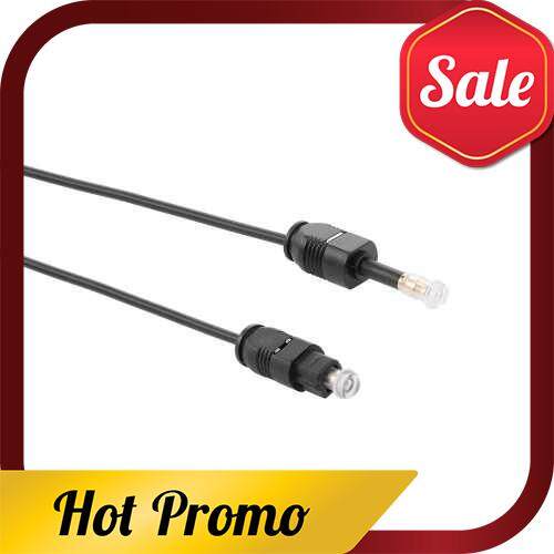 Gold-plated Toslink to Mini Toslink Digital Optical Fiber Square to Round Interface 3.5mm Audio Cable 150cm (Black) (1)