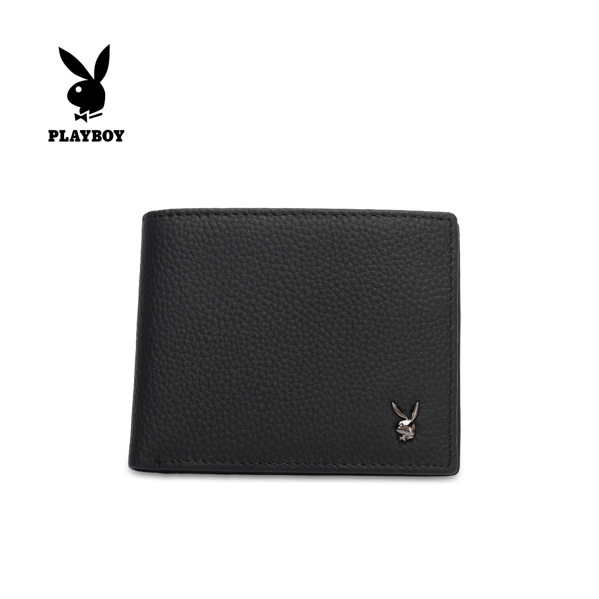 PLAYBOY Genuine Leather RFID Bifold Wallet PW 262 Black