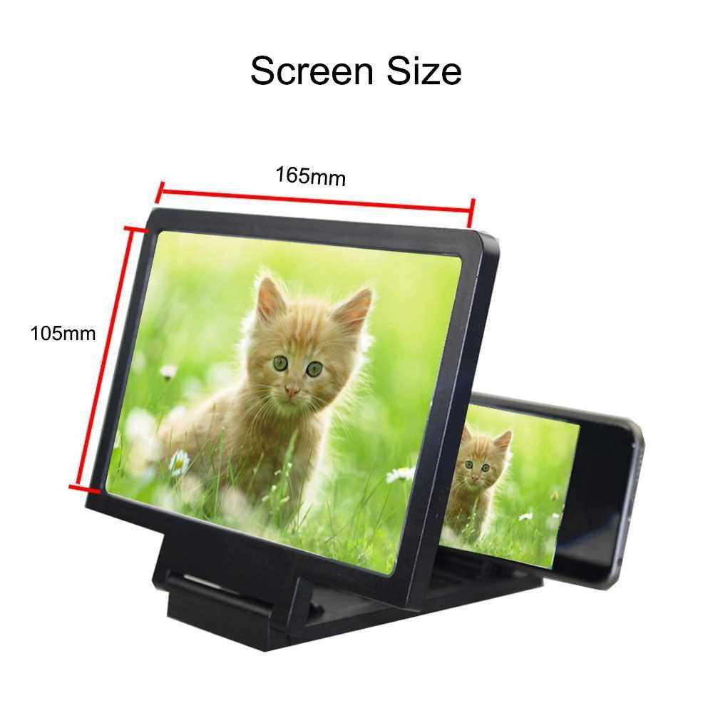 Best Selling Universal Mobile Phone Screen Magnifier Bracket Enlarge Stand Eyes Protection Folding 3D Video Screen Display Amplifier Expander Reduce Eye Fatigue (Black)