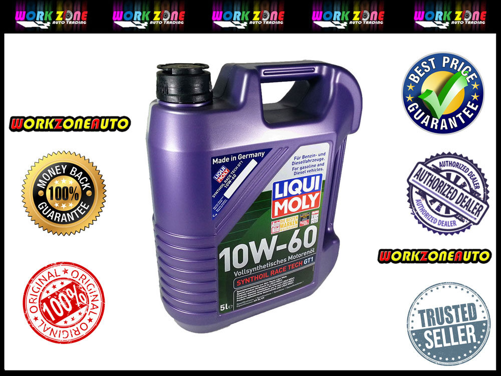 (Old Stock Clearance)  Liqui Moly Synthoil Race GT1 10W-60 10W60 Fully Synthetic Engine Oil 5L