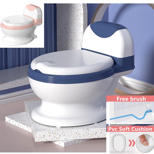 Ready Stock Real Potty Training Simulation Auto Bear Toilet Baby Kids Travel Toilet Squatty Potty Baby tandas budak