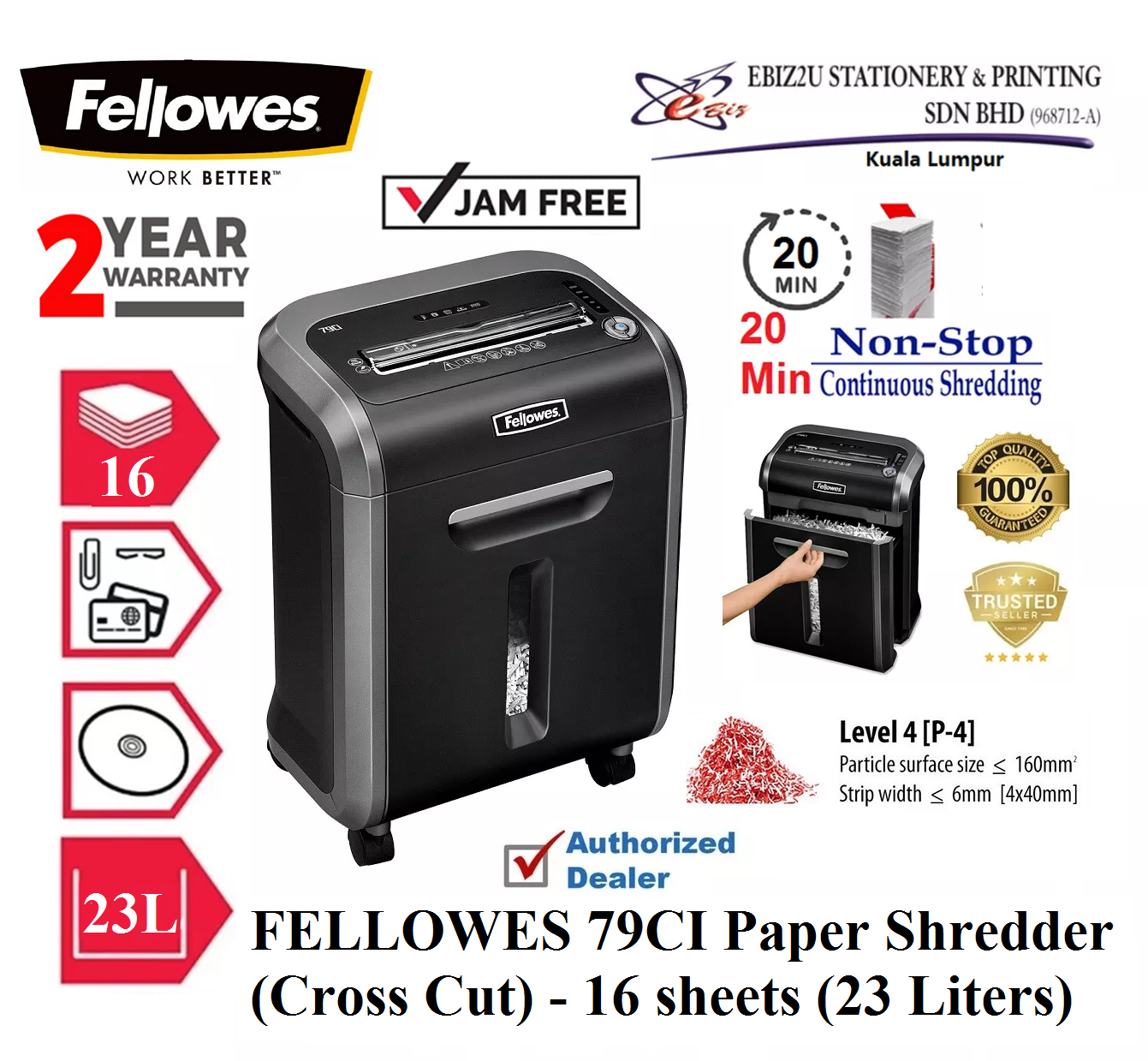 Fellowes Powershred 79Ci Cross Cut Shredder