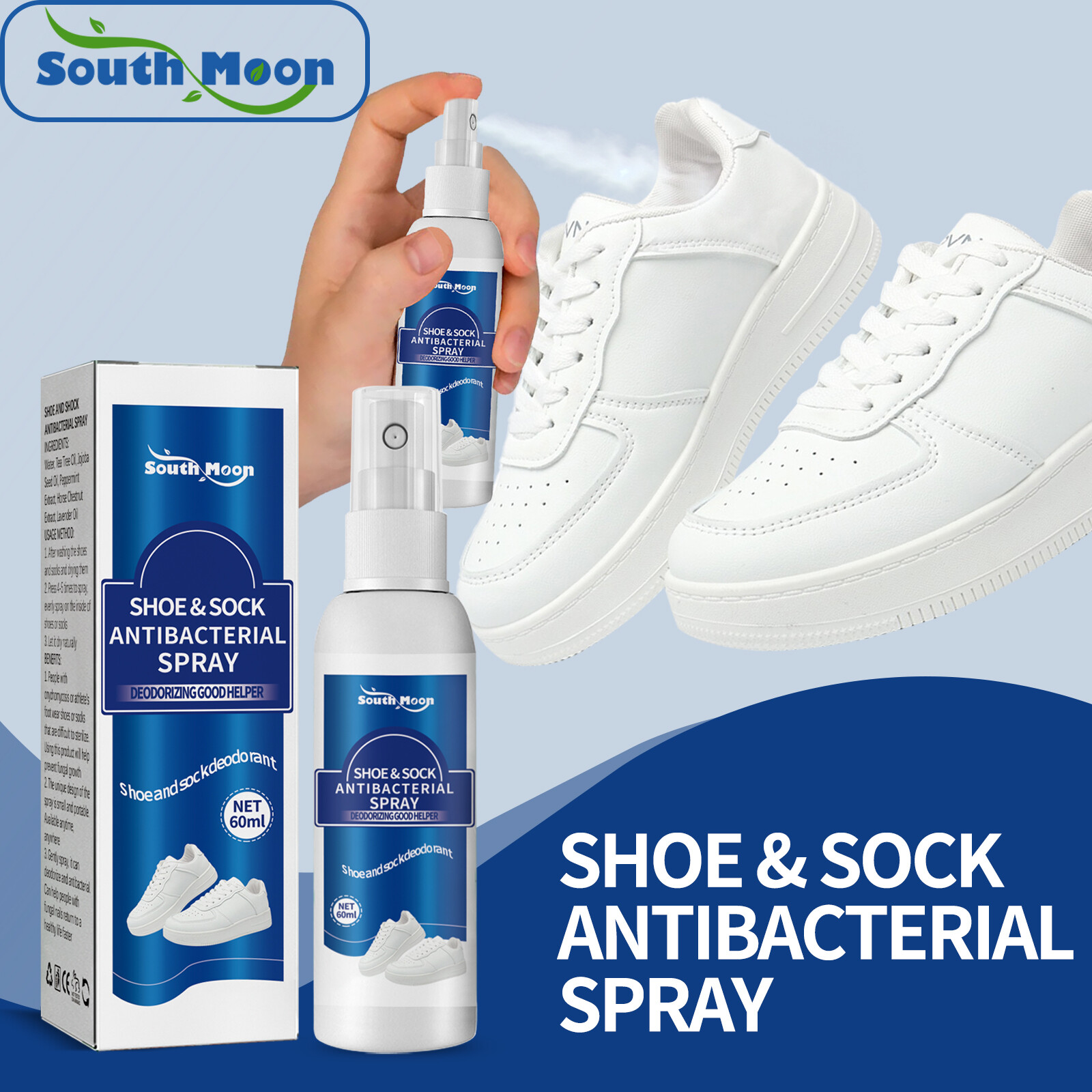 South moon xịt khử mùi hôi chân giày & tất xịt kháng khuẩn mùi hôi chân nước hoa xịt khử mùi nemesis khử mùi hôi xịt tạo tác chân giày dép và tất khử mùi hôi chăm sóc bàn chân