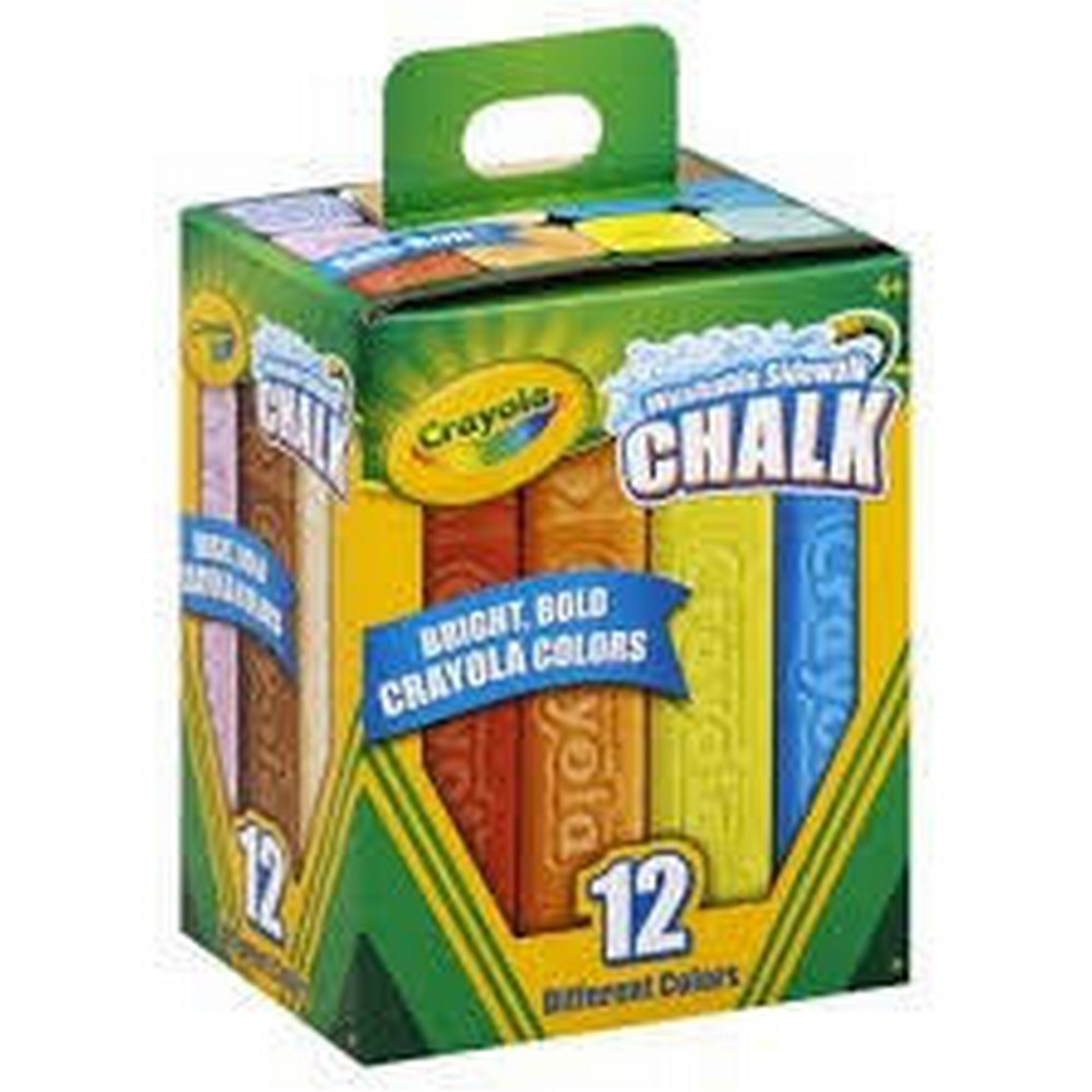 Crayola Washable Sidewalk Chalk - 12 Large Colour Chalk Sticks