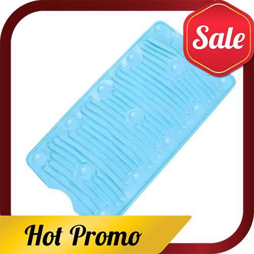 Household Washboard Non-Slip Suction Cup Laundry Pad Portable Folding Collapsible Washboard Multifunctional Hand Wash Clothes Tool for Travel Laundry Board (Blue)