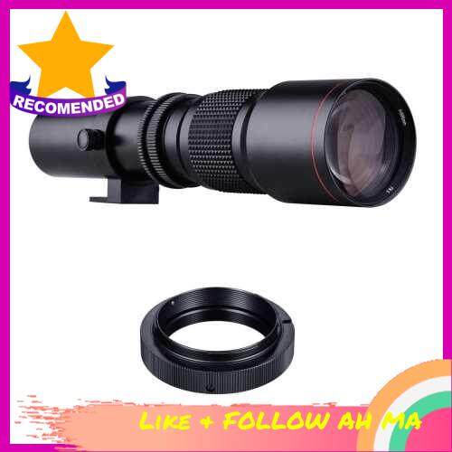 BEST SELLER 500mm F/8.0-32 Multi Coated Super Telephoto Lens Manual Zoom + T-Mount to A-Mount Adapte