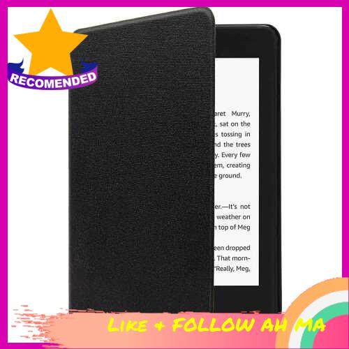 BEST SELLER PU Leather Protective Cover Compatible with Kindle Paperwhite4(Gen10, 2018) Auto Sleep/Wake Magnetic Adsorption, Black (Cross Pattern) (Black)