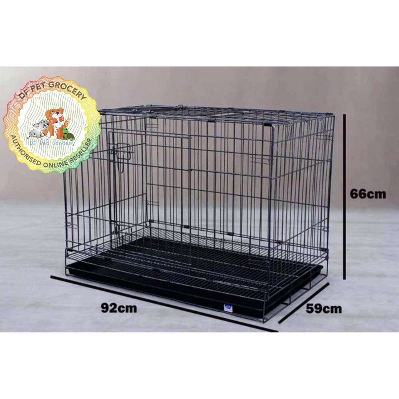 Pet Cage Pet Cage (Front &amp; Top Door) 36″ x 23″ x 26″H (6306) Black