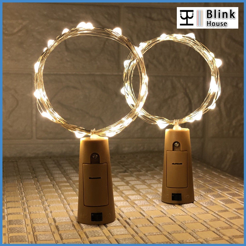【Ready Stock in Kuala Lumpur】2022 Christmas LED Fairy Lights 10-Pound botol cahaya cork anggur 20-string string string fairy party Christmas Halloween Halloween Halloween Halloween Halloween bar penghiasan lr44 bateri