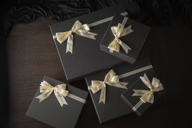 rectangle black color gift box set gift packaging box Valentines giftbox / 黑色礼物盒 长方形礼盒套装 kota hadiah berwarna hitam