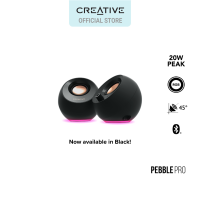 Creative Pebble Pro Minimalist 2.0 USB-C Computer Speakers with Bluetooth 5.3 and Customizable RGB Lighting Clear Dialog and BassFlex Tech USB Audio Headset Port for PC and Mac