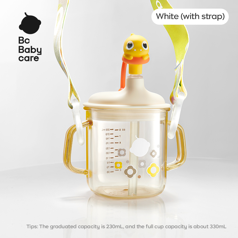 Bc Babycare piala susu kanak-kanak-kanak PPSU skala langsung minum piala udara jerami untuk bayi berumur 1-2-3 dan ke atas untuk minum botol susu