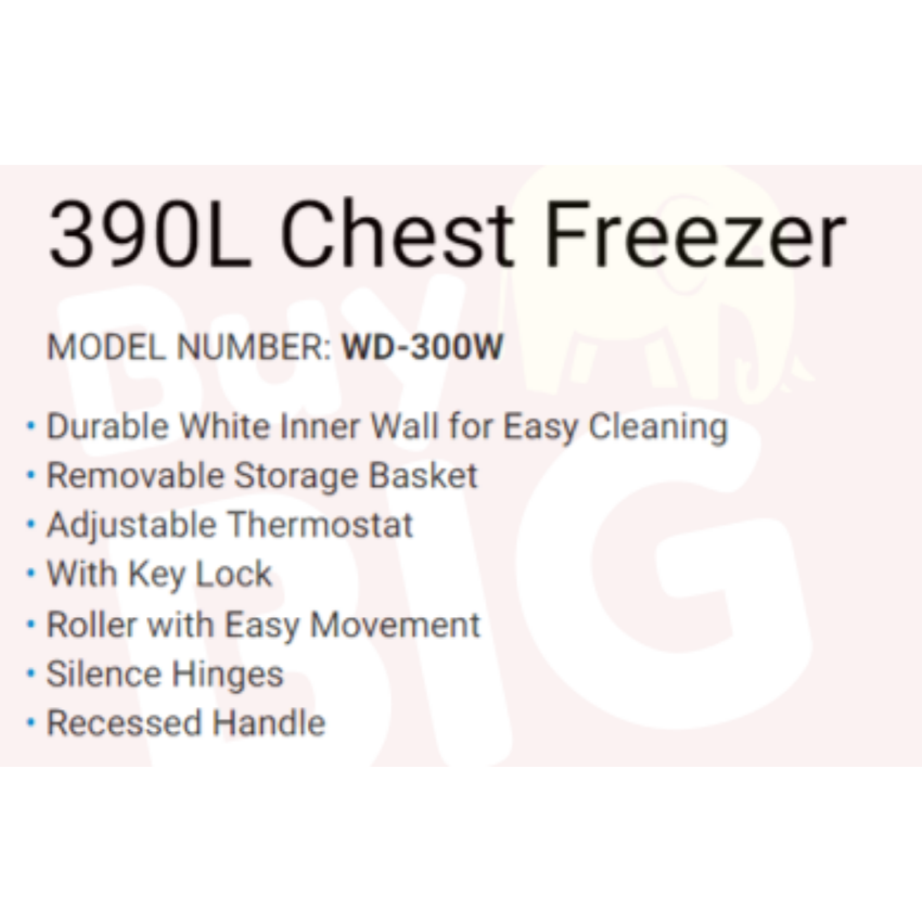 Harga Peti Sejuk Midea 390L Chest Freezer with removable storage basket WD-300W (15 YEARS WARRANTY) Terbaik Harga Peti Sejuk Midea 390L Chest Freezer with removable storage basket WD-300W (15 YEARS WARRANTY) Terbaik