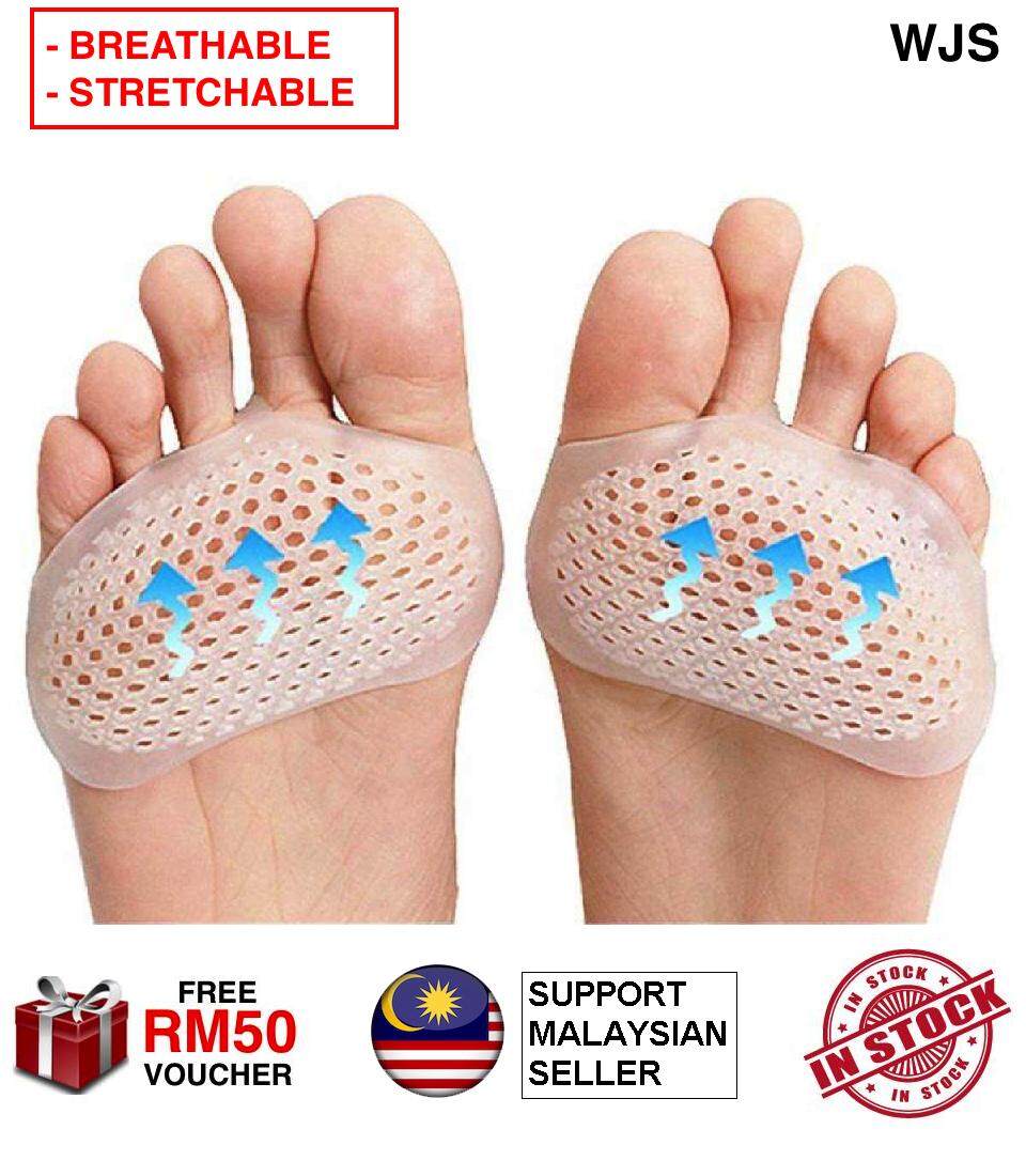 (BREATHABLE + STRETCHABLE) WJS 2pcs 2 pcs Silica Gel Silicone Toe Separator Bunion Splint for Hammer Toe with Forefoot Cushion Pad