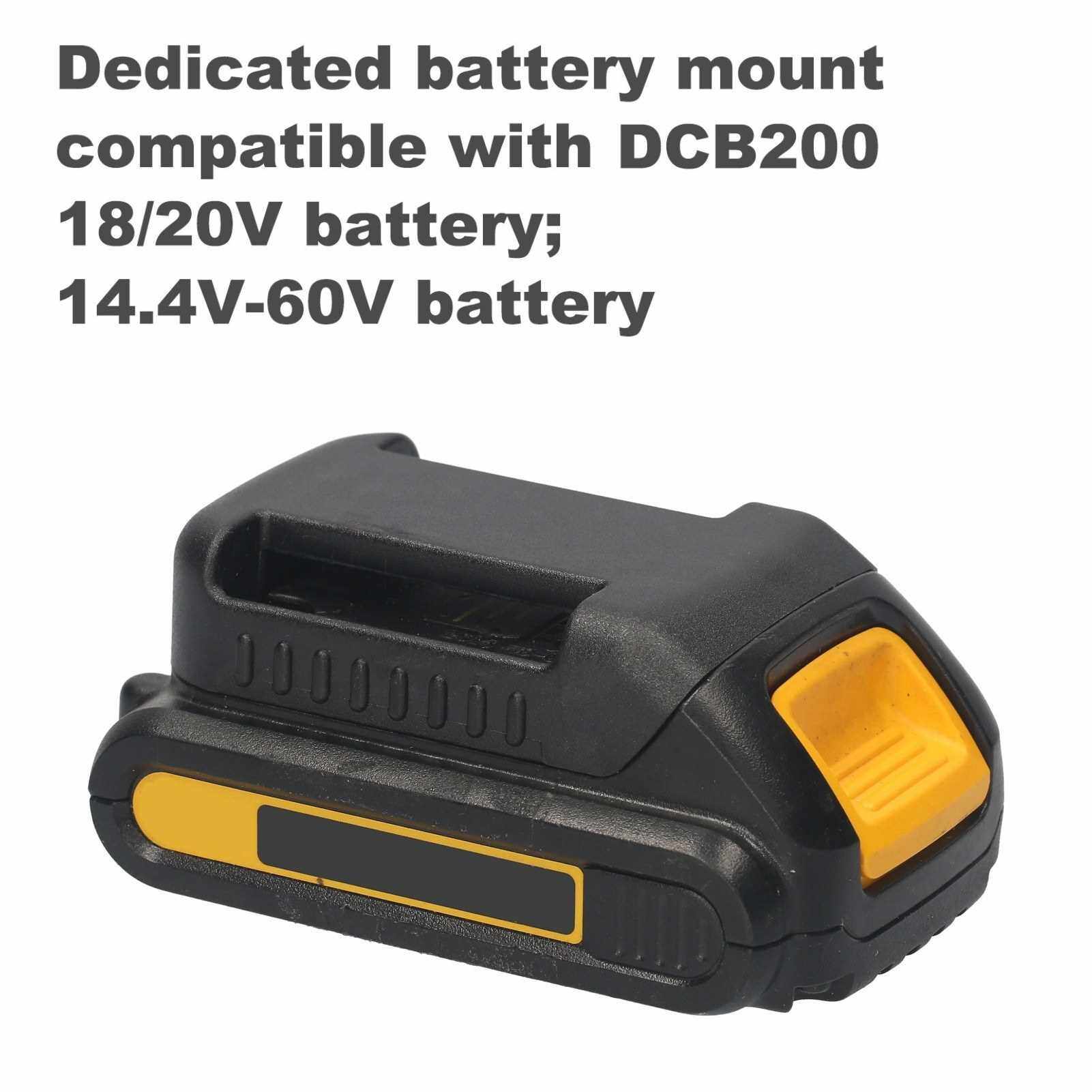 5pcs Lithium-Ion Batteries Storage Bracket Dedicated Battery Clip Battery Mount Dock Holder Replacement for DCB200 18/20V Battery 14.4V-60V Battery (Black)
