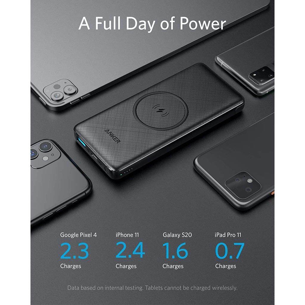 Anker A1617 PowerCore III 10K Wireless Power Bank  with Qi-Certified 10W Wireless and 18W USB-C Quick Charge for iPhone