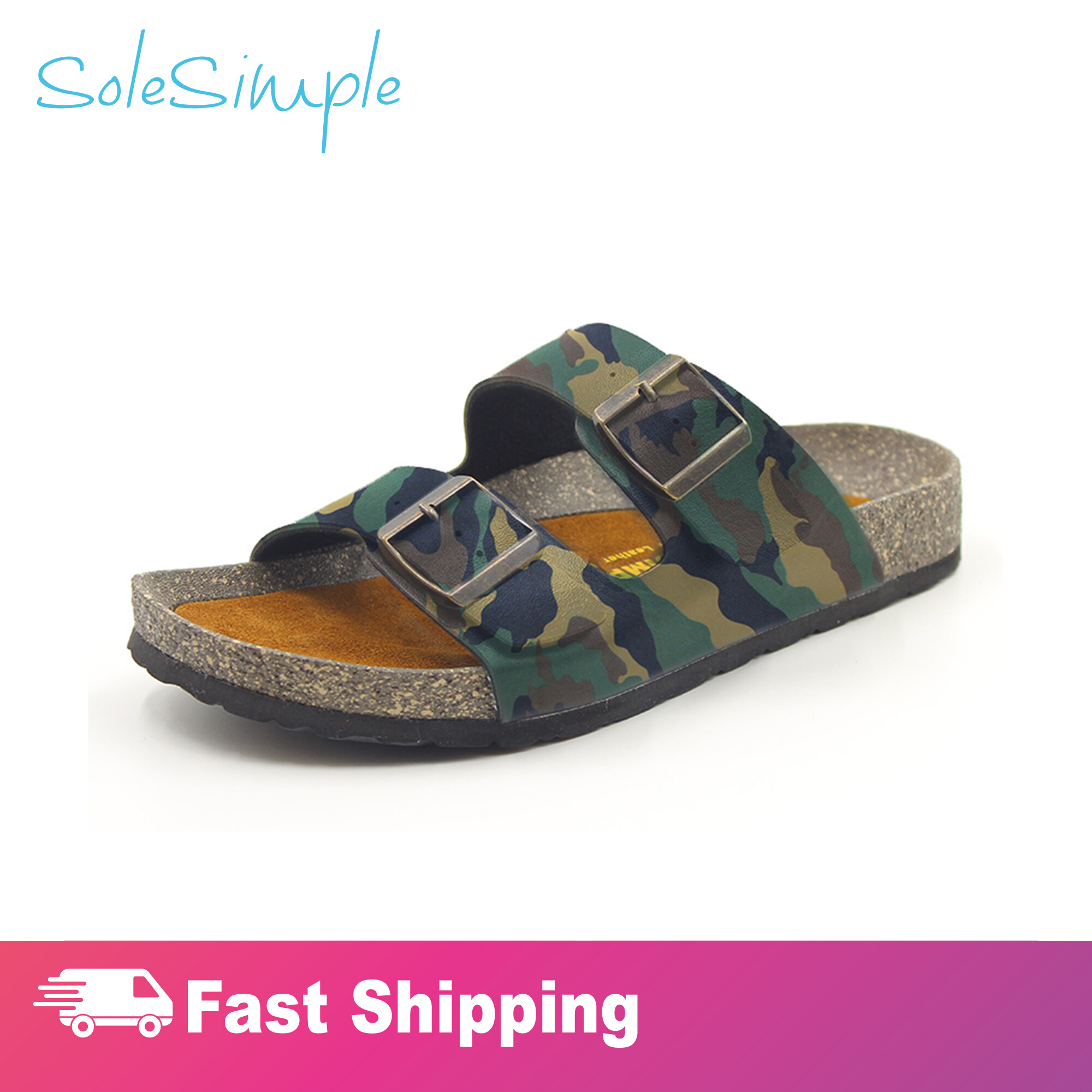 SoleSimple Athens - Leather Camouflage / Sandal