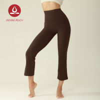 Moving Peach Women Flared Pants Lycra High Elastic Yoga Cropped Leggings High Waist Buttery Soft Flared Leggings Fitness and Daily wear ACH
