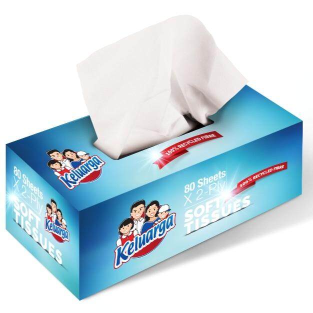 Cap Keluarga Soft Tissue 80 sheets x 2-ply x 4 box