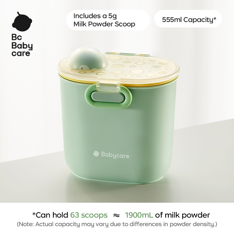 Bc Babycare 380ml/555ml Portable Outgoing Milk Powder Subpacking Box Baby Rice Noodles Box Snack Subpacking Box Storage Sealed Moisture-Proof Tank
