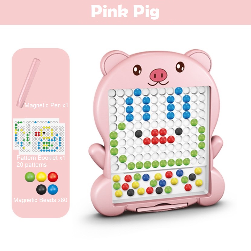 Big Size Kids Magnetic Drawing Board With Colourful Beads Mainan Papan Lukis Magnet Budak 儿童磁性画板早教