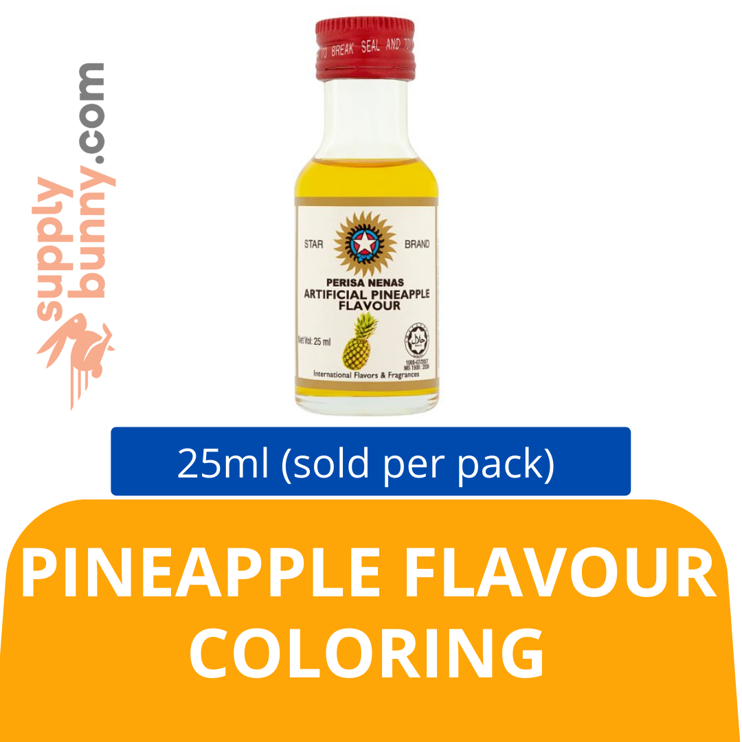 Pineapple Flavour Coloring 25ml (sold per bottle) 食用色素(黄莉味) PJ Grocer Pewarna Perisa Pineapple