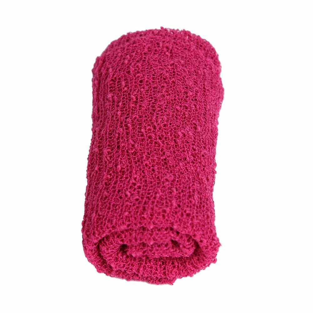 40 * 150cm/ 15.7 * 59in Comfortable Newborn Photography Wraps Soft Decor Baby Photo Stretch Wrap Blanket Baby Photo Props Newborn Photo Accessories (Rose Red)
