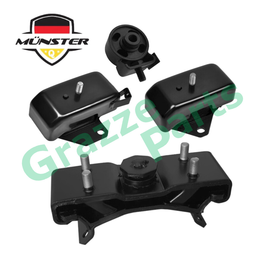 (4pc) Münster Engine Mounting Set for Mitsubishi Triton 2.5 3.2 New KL3T 2015 Pajero Sport 2.5 4D56 