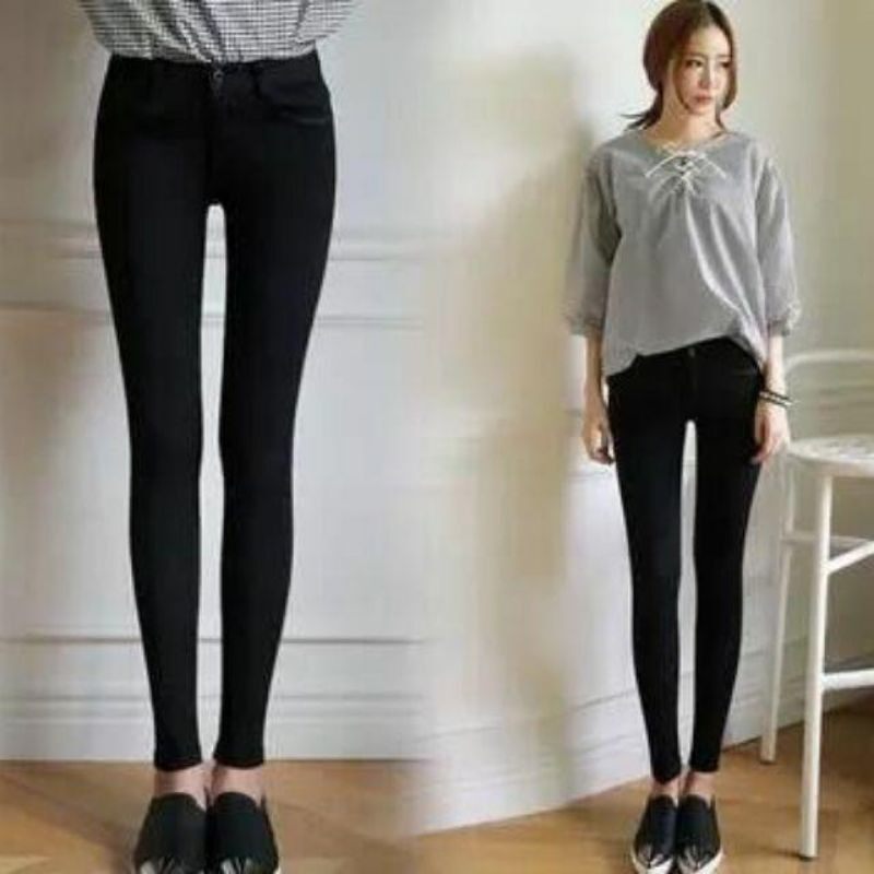 [ Promosi ] HOT ITEM Women's Skiny fit jeans pant denim high quality super stretchable Murah murah