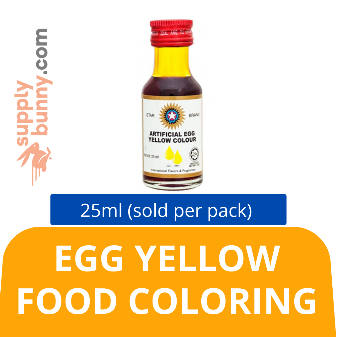 Egg Yellow Food Coloring 25ml (sold per bottle) 食用色素(蛋黄色) PJ Grocer Pewarna Makanan Telur Kuning