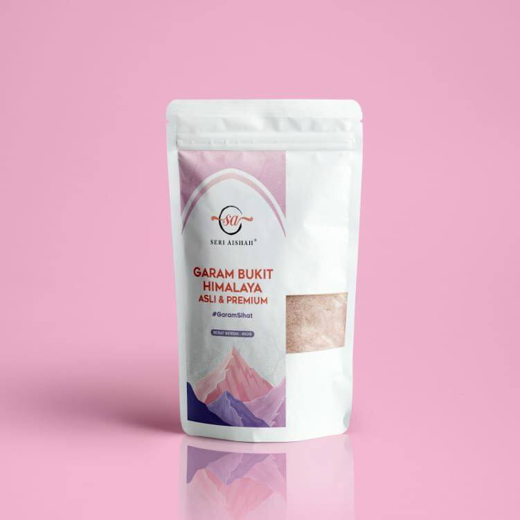 Premium Garam Bukit Pink Salt Himalaya Salt 400g ziplock bag