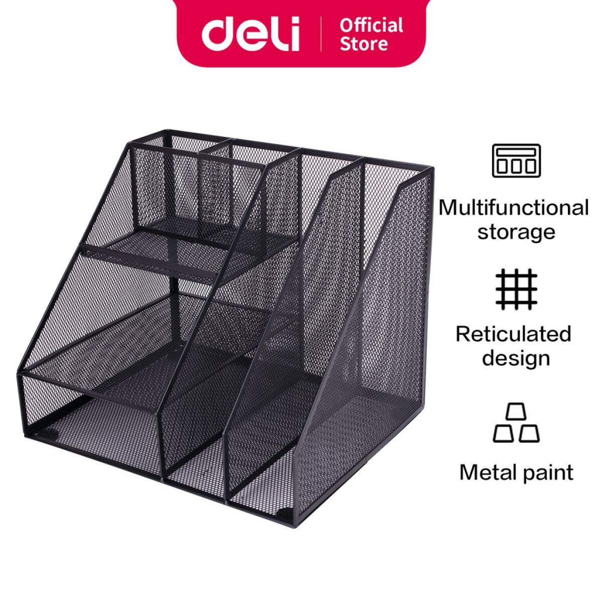 Лоток для файлов,металлический 3 разряд, Deli 9197