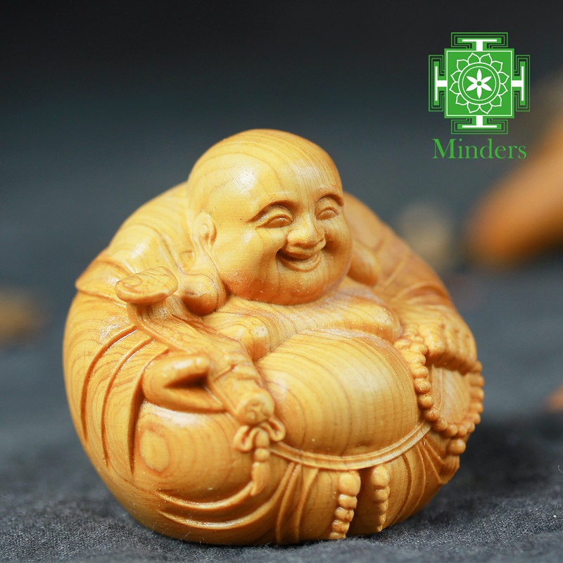 MINDERS 弥勒佛 招财进宝 笑佛 佛像 Resin Buddha Statue Sculptures Home Garden Decoration