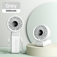 JisuLife Handheld Fan Life7 Portable Fan Foldable 5000mAh USB Rechargeable 19.5h cooling time Mini Fan Handheld Electric Fans With 5 Gears Strong Wind For Summer School Small Fans