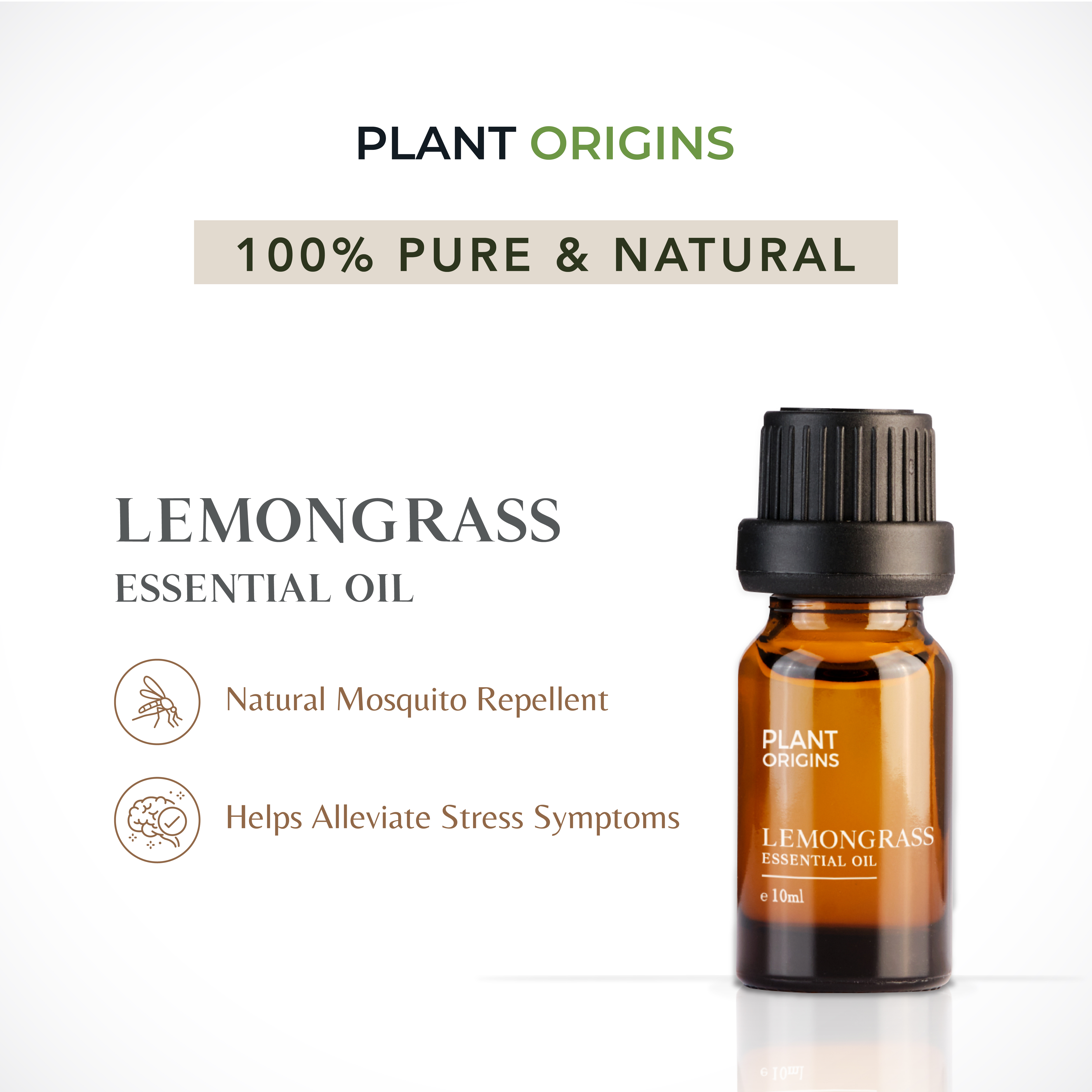 Plant Origins Lemongrass Essential Oil (10ml)