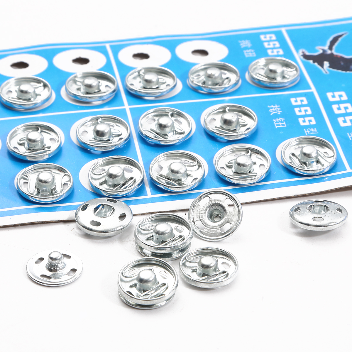 8/10/12/14/16/18/20mm Metal Snap Fasteners Press Button Stud Black Silver Clothing Accessories Sewing Embedded Buckle