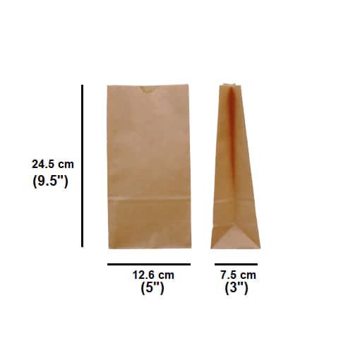 Beg Kertas / SOS Paper Bag [BROWN / WHITE] / Kraft Brown Paper Bag Block Bottom/ Food Wrapprer Paper Bag / White Paper Bag / beg kertas SOS #4/ #6/ #8/ #12