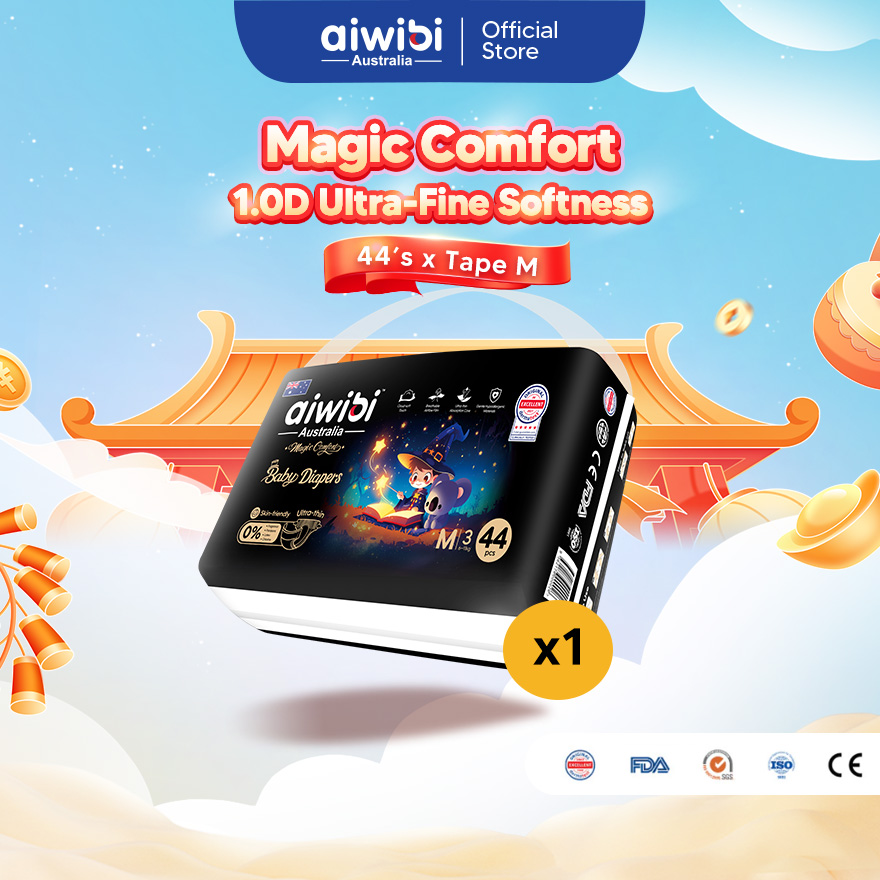 Aiwibi Baby Diapers Magic Comfort (Tape)(Lampin Bayi Aiwibi)