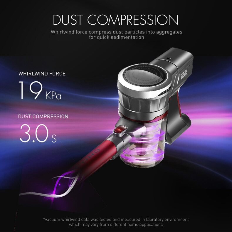 Airbot Supersonics (Red) 19KPa 45mins Turbo Cordless Vacuum Handheld