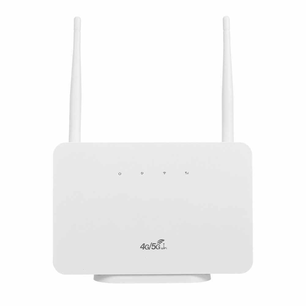 4G Wireless Router LTE CPE Router 300Mbps Wireless Router with 2 High-gain External Antennas SIM Card Slot European Version (White)